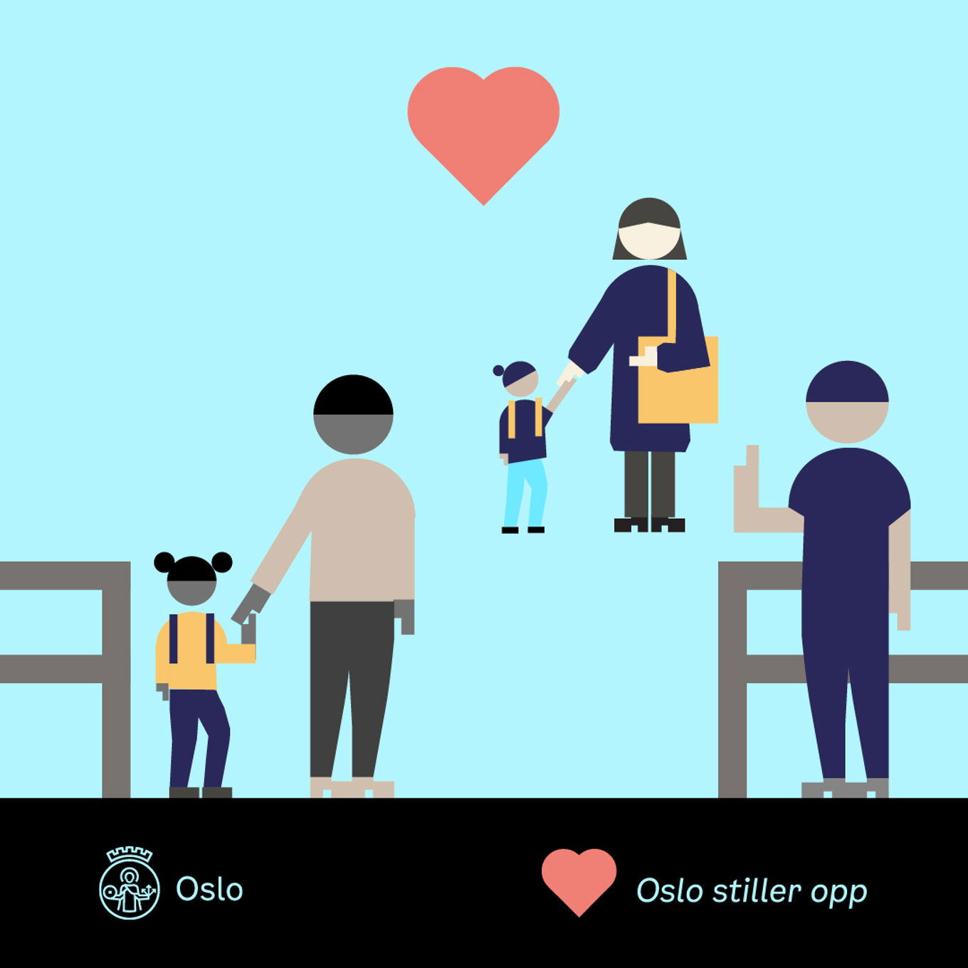 Foto: Illustrasjon Oslo kommune Foreldre og barn