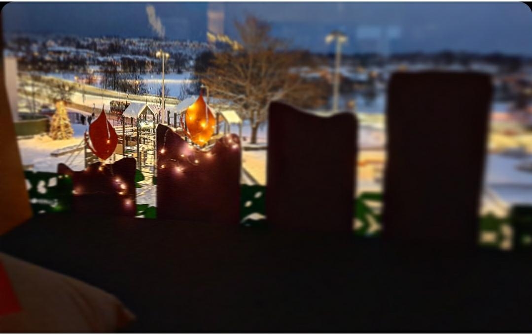 Advent lys på bibliotek