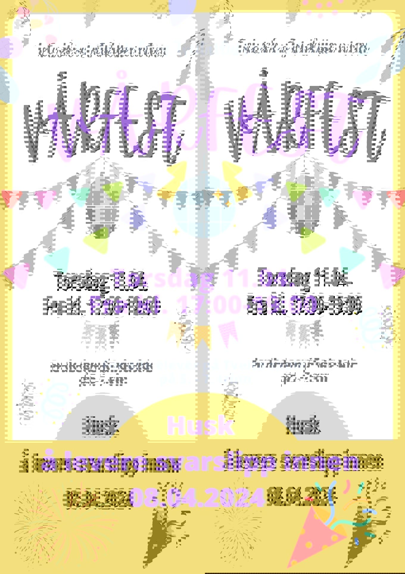 TekstVårfest.Plakat til Sosialemedier